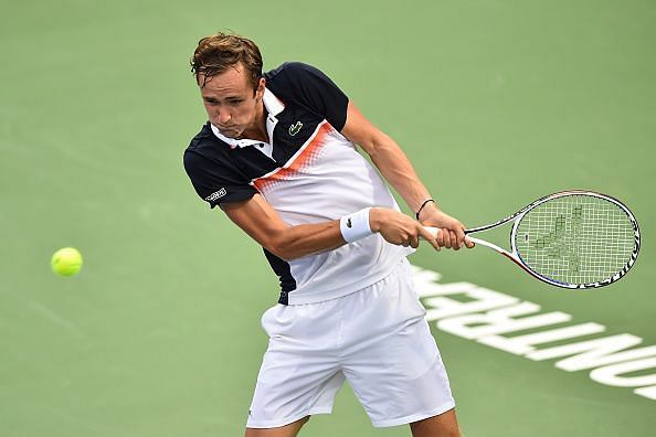 Medvedev in third-round action at 2019 Montreal
