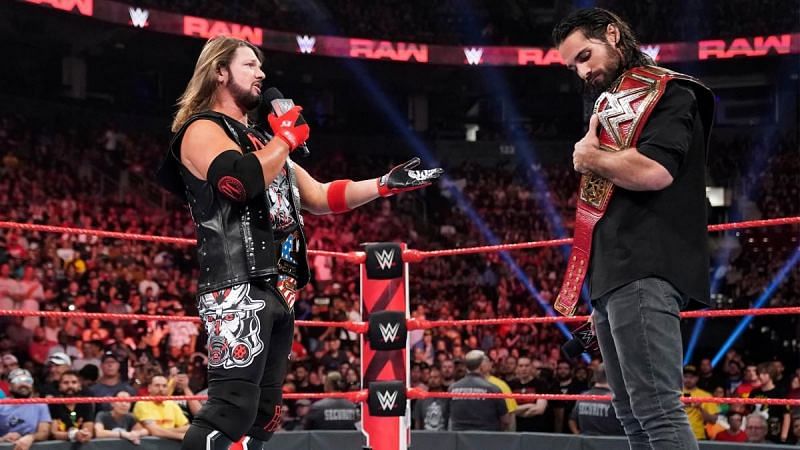 AJ Styles and Seth Rollins