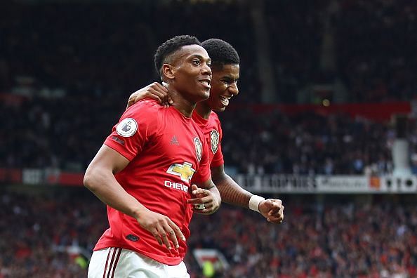 Marcus Rashford and Anthony Martial both scored on the night