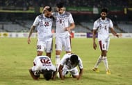 Mohun Bagan strikers celebrating a goal in semi-final