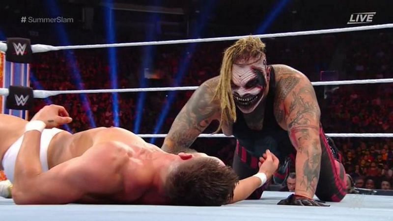 Bray Wyatt looks sinister as The Fiend against Finn Balor