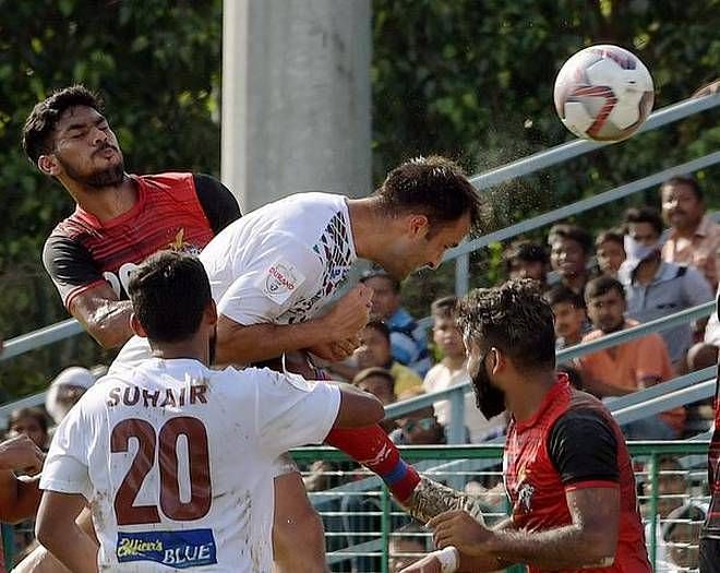 Mohun Bagan&#039;s Fran Morante in action during the match against ATK