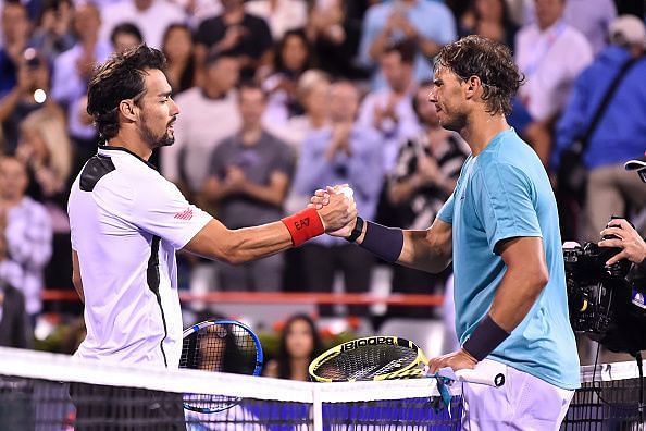 Nadal survived a scare against Fognini in the Montreal quarterfinals