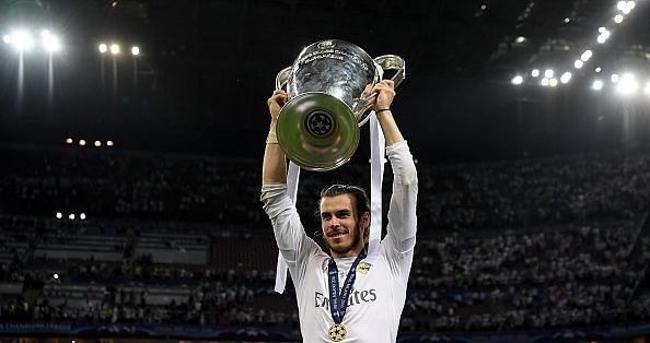 Gareth Bale in action - Real Madrid v Club Atletico de Madrid - UEFA Champions League Final