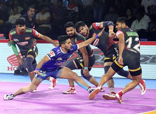 Vikas Kandola picked up a Super 10 against the Bengaluru Bulls