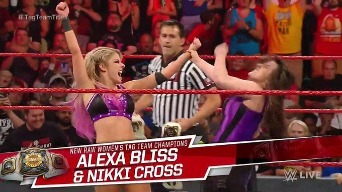 Alexa Bliss and Nikki Cross win Tag Team Gold on WWE Raw