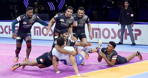 U Mumba's defence outplayed the Tamil Thalaivas raiders getting some crucial stops