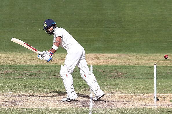 Kohli batting in Test cricket.