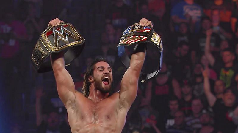 Seth Rollins held the WWE and US Championships together