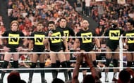 The Nexus: Heath Slater, Justin Gabriel, Wade Barrett, David Otunga, Skip Sheffield, Michael Tarver, and Darren Young.