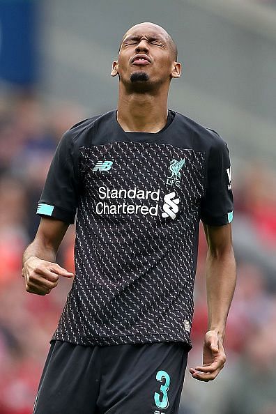 Fabinho in action for Liverpool.