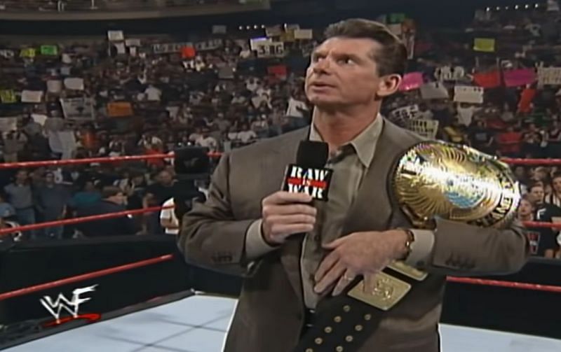 Vince surrenders WWE title