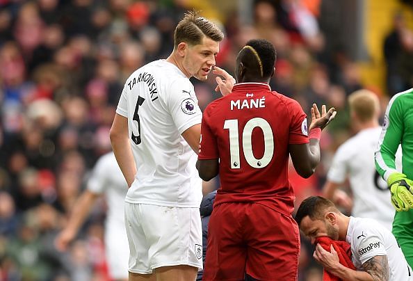 A moment from a Liverpool-Burnley clash last season.
