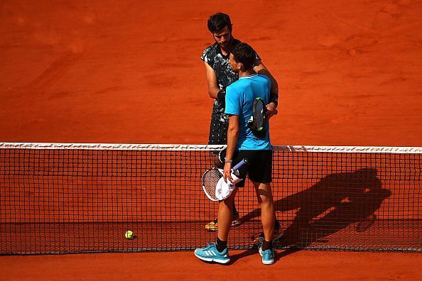 Khachanov fell short in his first Grand Slam quarterfinal against Thiem at 2019 French Open.