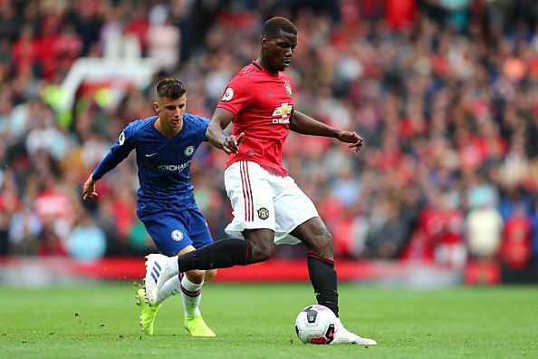 Paul Pogba in action against Chelsea in Manchester United&#039;s season opener