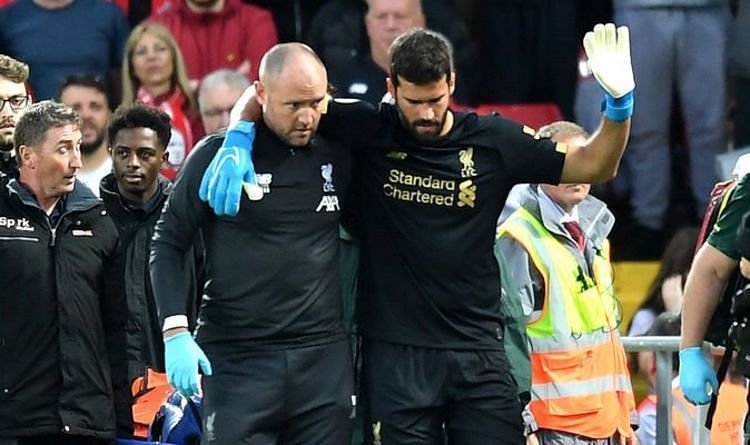 Alisson hobbled off the pitch after 39 minutes on Friday