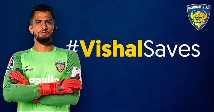 Vishal Kaith. Image credit: @ChennaiyinFC