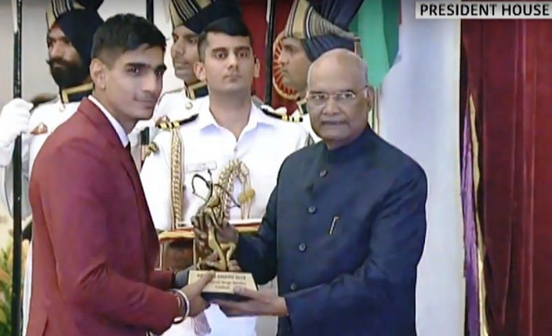 Gurpreet Singh Sandhu receives Arjuna Award