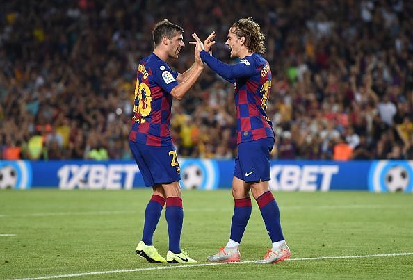 Sergi Roberto assisted both of Griezmann&#039;s goals