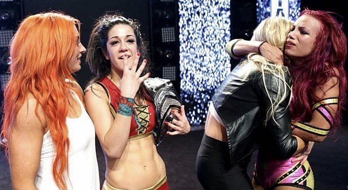Becky Lynch, Bayley, Charlotte Flair and Sasha Banks