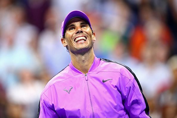 Rafael Nadal is all smiles after a grand start to his US Open 2019 campaign