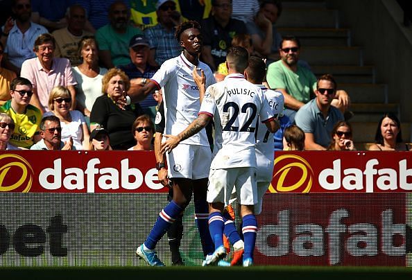 Tammy Abraham (2) and Mason Mount handed Frank Lampard his first win as Chelsea boss
