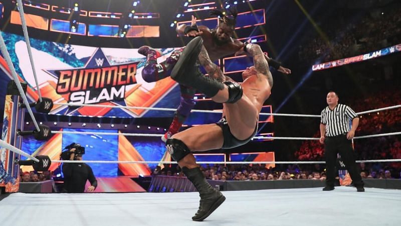 Kofi Kingston might regret that jump over the top rope in just a few seconds