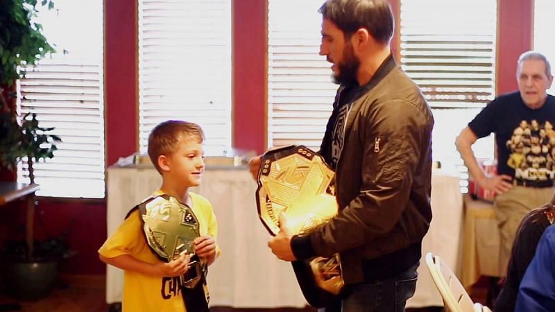 Johnny Gargano relaxes with friends and family.