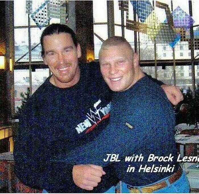 Brock Lesnar and JBL hanging out
