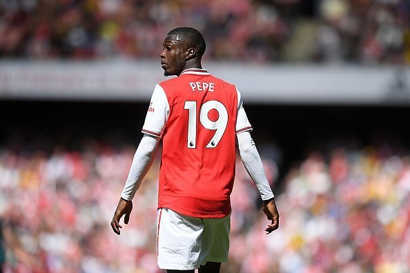 Nicolas Pepe came on as a second-half substitute for Arsenal against Burnley - Premier League