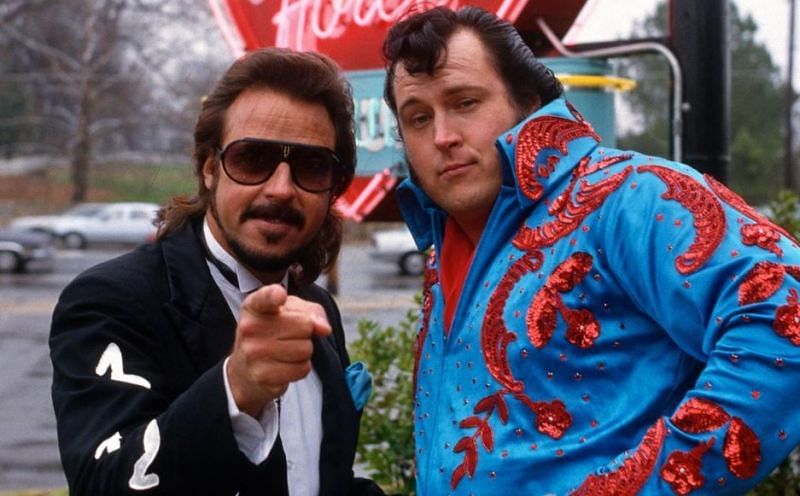Jimmy Hart and his most famous client, the Honky Tonk Man.