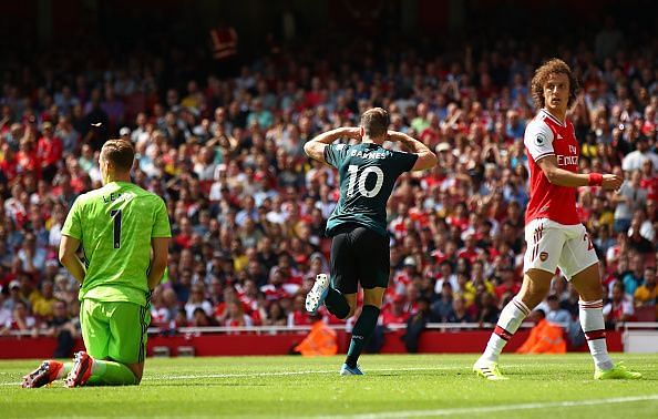 Ashley Barnes celebrates his equalizer