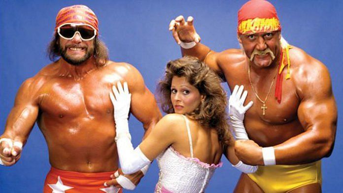 Hulk Hogan, Miss Elizabeth, and Randy Savage