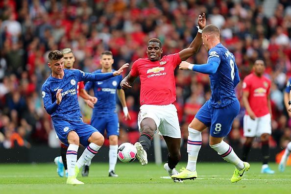 Pogba put in quite a shift against Chelsea