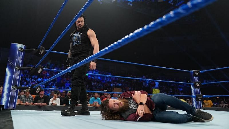 Reigns and Bryan on SmackDown Live