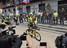 Tour de France champion gets homecoming fiesta in Colombia