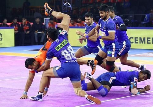 U Mumba came close to tying the game, but Haryana held on for the win