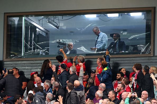The Special One was greeted with a cheer by the Old Trafford faithful