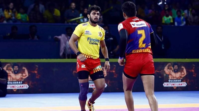 Rohit Gulia had scored his first Super 10 in PKL history when the Fortune Giants played their last match