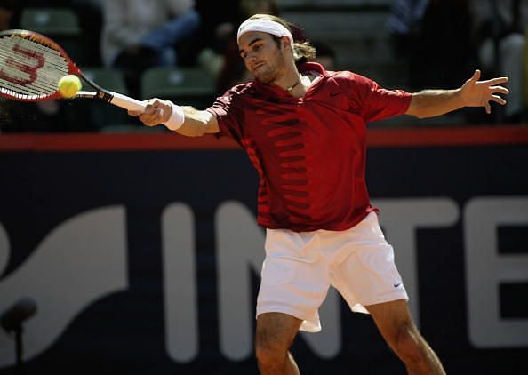 Federer at the 2002 Hamburg Masters final