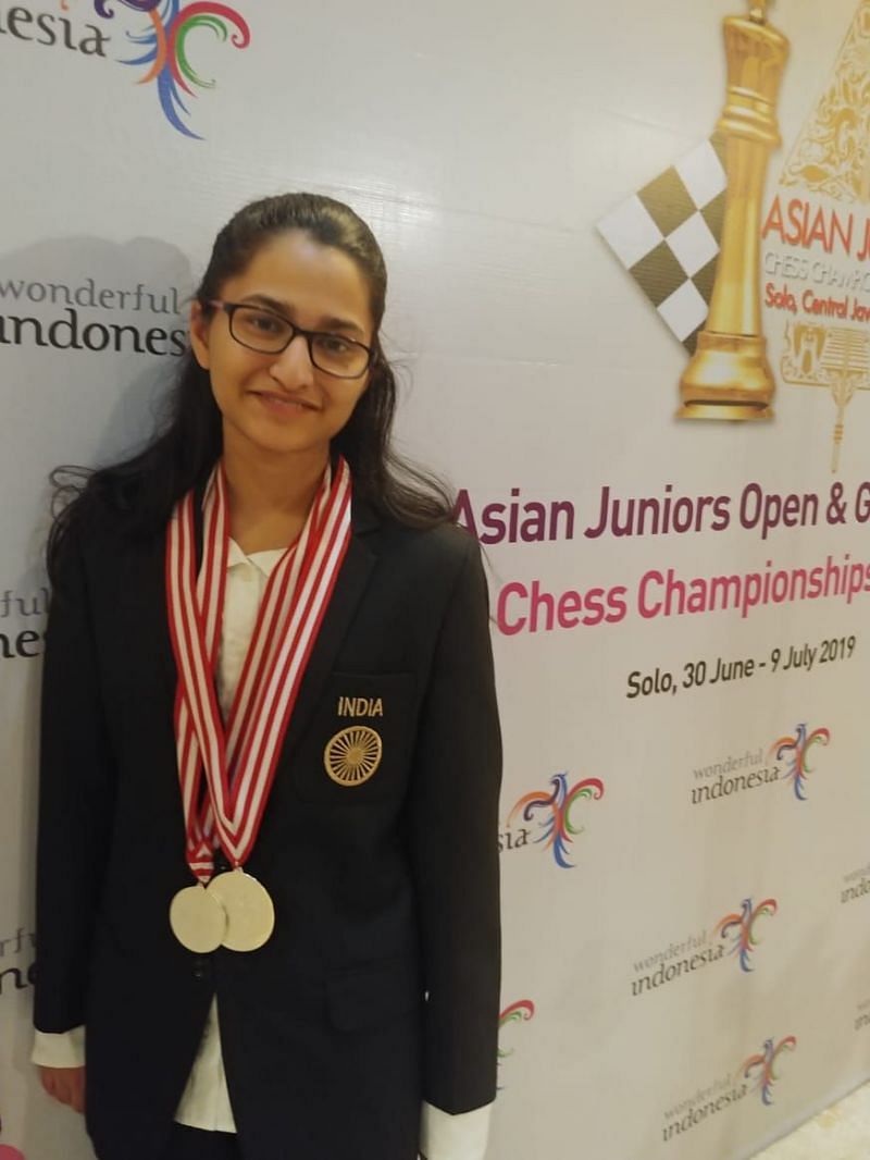 With my Asian Junior Medals. Source: Delhi Chess Association