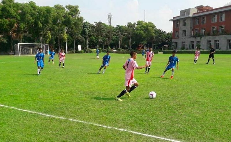 Saidan Secondary School, Mizoram playing against Betkuchi High School, Assam