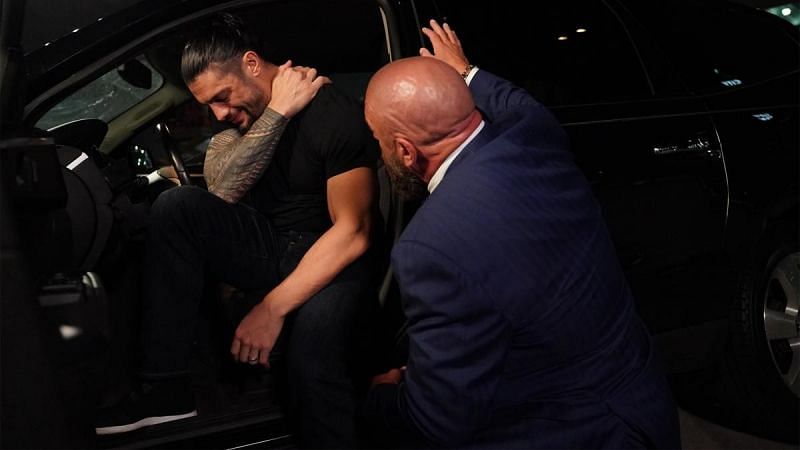Roman Reigns after the hit-and-run incident.
