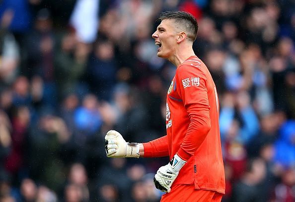 Nick Pope made important saves to keep Burnley in the game against Arsenal