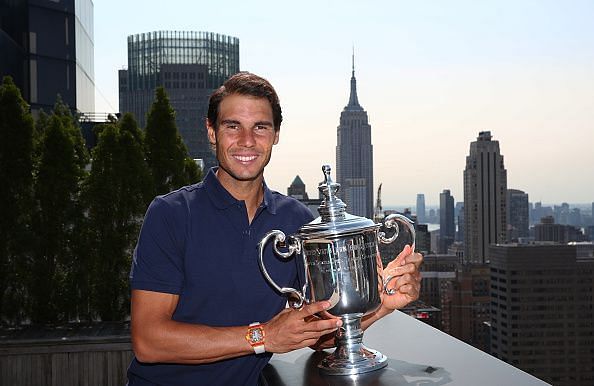 Rafael Nadal lifted his most recent title at the US Open in 2017.