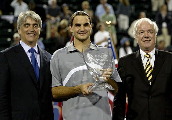 Federer beats Agassi to win his first ATP Finals title at 2003 Houston