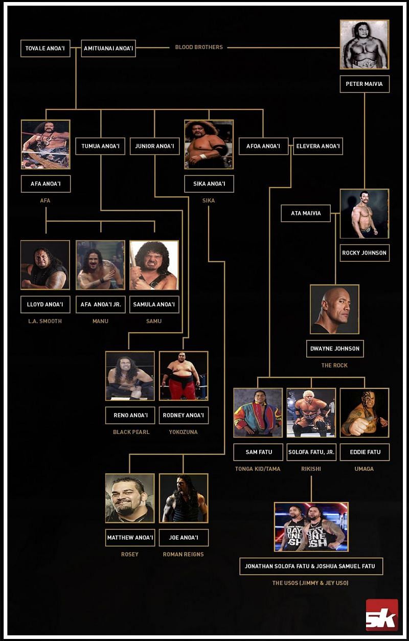 A compressed version of The Anoa&#039;i family tree