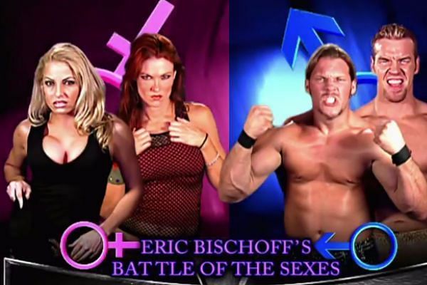 Jericho had to put his feelings on hold when he and Christian battled Trish Stratus and Lita.