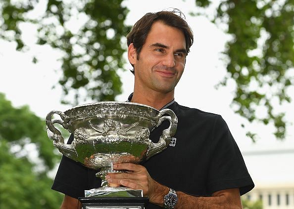 Federer&#039;s 100th match at the Australian Open came in the 2017 final where he beat Nadal