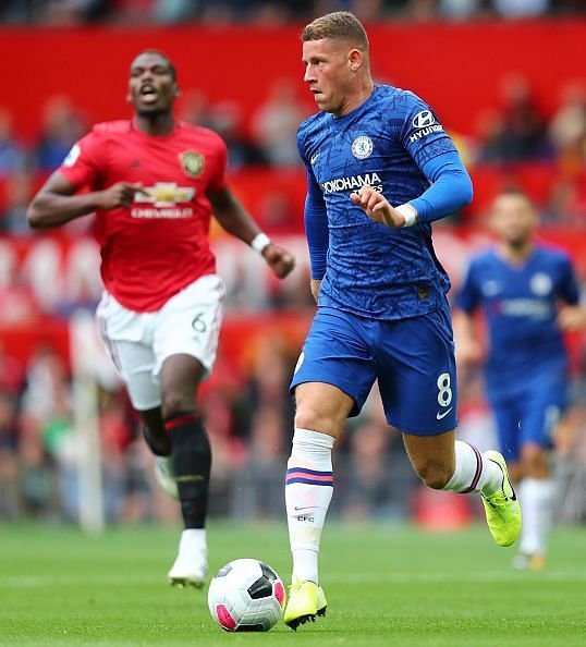 Ross Barkley was played on the left side of midfield.